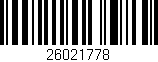 Código de barras (EAN, GTIN, SKU, ISBN): '26021778'