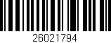 Código de barras (EAN, GTIN, SKU, ISBN): '26021794'