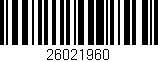 Código de barras (EAN, GTIN, SKU, ISBN): '26021960'