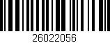 Código de barras (EAN, GTIN, SKU, ISBN): '26022056'