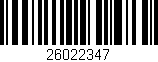 Código de barras (EAN, GTIN, SKU, ISBN): '26022347'