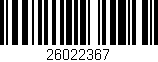 Código de barras (EAN, GTIN, SKU, ISBN): '26022367'