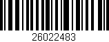 Código de barras (EAN, GTIN, SKU, ISBN): '26022483'
