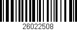 Código de barras (EAN, GTIN, SKU, ISBN): '26022508'