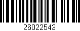 Código de barras (EAN, GTIN, SKU, ISBN): '26022543'