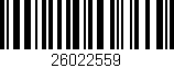 Código de barras (EAN, GTIN, SKU, ISBN): '26022559'