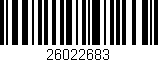 Código de barras (EAN, GTIN, SKU, ISBN): '26022683'