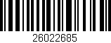 Código de barras (EAN, GTIN, SKU, ISBN): '26022685'