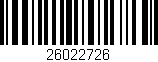 Código de barras (EAN, GTIN, SKU, ISBN): '26022726'