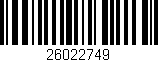Código de barras (EAN, GTIN, SKU, ISBN): '26022749'