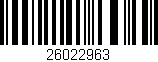 Código de barras (EAN, GTIN, SKU, ISBN): '26022963'