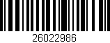 Código de barras (EAN, GTIN, SKU, ISBN): '26022986'