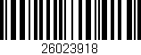 Código de barras (EAN, GTIN, SKU, ISBN): '26023918'