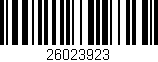 Código de barras (EAN, GTIN, SKU, ISBN): '26023923'