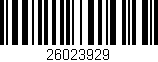 Código de barras (EAN, GTIN, SKU, ISBN): '26023929'