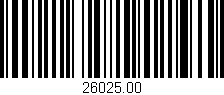 Código de barras (EAN, GTIN, SKU, ISBN): '26025.00'