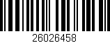 Código de barras (EAN, GTIN, SKU, ISBN): '26026458'