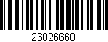 Código de barras (EAN, GTIN, SKU, ISBN): '26026660'