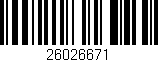 Código de barras (EAN, GTIN, SKU, ISBN): '26026671'