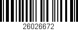 Código de barras (EAN, GTIN, SKU, ISBN): '26026672'