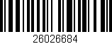 Código de barras (EAN, GTIN, SKU, ISBN): '26026684'