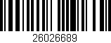 Código de barras (EAN, GTIN, SKU, ISBN): '26026689'