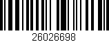 Código de barras (EAN, GTIN, SKU, ISBN): '26026698'
