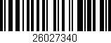 Código de barras (EAN, GTIN, SKU, ISBN): '26027340'
