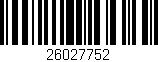 Código de barras (EAN, GTIN, SKU, ISBN): '26027752'