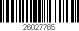 Código de barras (EAN, GTIN, SKU, ISBN): '26027765'