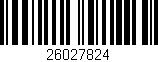 Código de barras (EAN, GTIN, SKU, ISBN): '26027824'