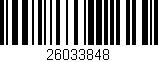 Código de barras (EAN, GTIN, SKU, ISBN): '26033848'