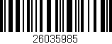 Código de barras (EAN, GTIN, SKU, ISBN): '26035985'