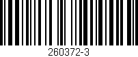 Código de barras (EAN, GTIN, SKU, ISBN): '260372-3'