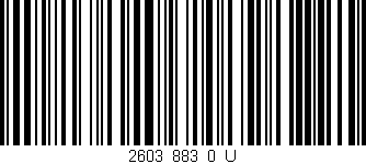 Código de barras (EAN, GTIN, SKU, ISBN): '2603_883_0_U'