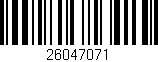 Código de barras (EAN, GTIN, SKU, ISBN): '26047071'