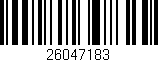 Código de barras (EAN, GTIN, SKU, ISBN): '26047183'