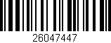 Código de barras (EAN, GTIN, SKU, ISBN): '26047447'