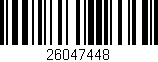 Código de barras (EAN, GTIN, SKU, ISBN): '26047448'