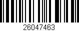 Código de barras (EAN, GTIN, SKU, ISBN): '26047463'