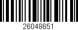 Código de barras (EAN, GTIN, SKU, ISBN): '26048651'