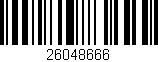 Código de barras (EAN, GTIN, SKU, ISBN): '26048666'