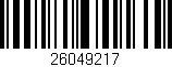 Código de barras (EAN, GTIN, SKU, ISBN): '26049217'