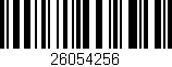 Código de barras (EAN, GTIN, SKU, ISBN): '26054256'