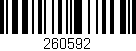 Código de barras (EAN, GTIN, SKU, ISBN): '260592'