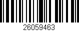 Código de barras (EAN, GTIN, SKU, ISBN): '26059463'