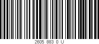 Código de barras (EAN, GTIN, SKU, ISBN): '2605_883_0_U'