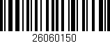 Código de barras (EAN, GTIN, SKU, ISBN): '26060150'