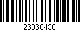 Código de barras (EAN, GTIN, SKU, ISBN): '26060438'
