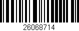 Código de barras (EAN, GTIN, SKU, ISBN): '26068714'